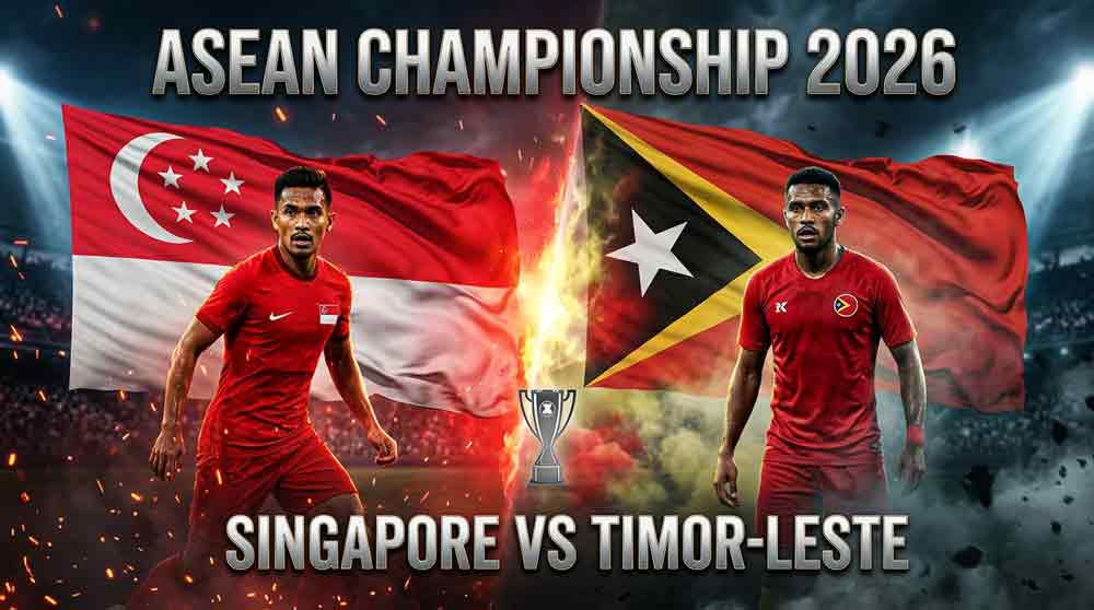 แบนเนอร์ สิงคโปร์ พบ ติมอร์ เลสเต ศึกชิงแชมป์อาเซียน 2026