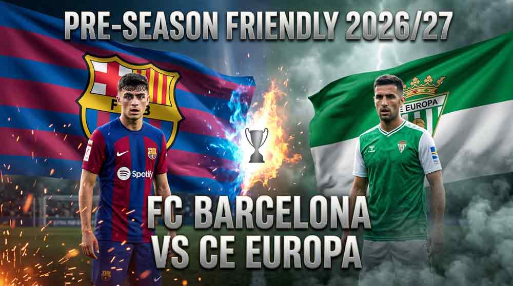 แบนเนอร์ บาร์เซโลน่า พบ Europa นัดอุ่นเครื่องพรีซีซั่น 2026
