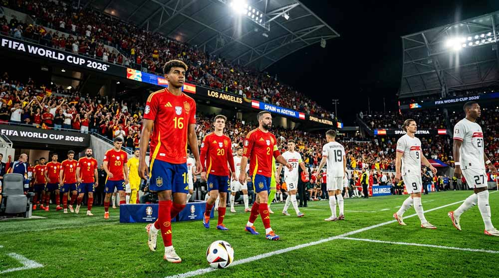 สเปนพบออสเตรีย ลามีน ยามาลชุดแดงในเกมรอบ 32 ทีมบอลโลก 2026