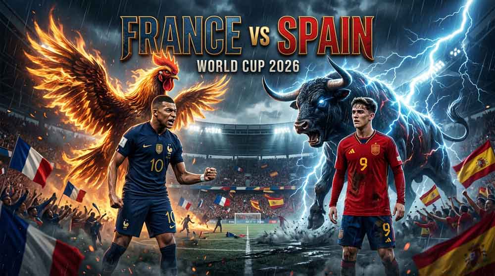 ฝรั่งเศส พบ สเปน รอบรองชนะเลิศฟุตบอลโลก 2026 ที่ดัลลัส สเตเดียม อาร์ลิงตัน