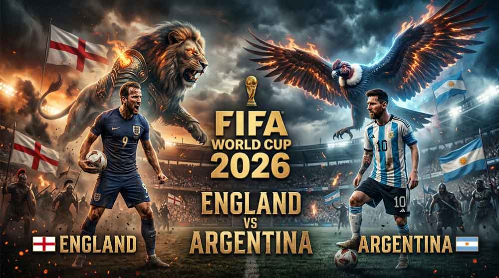 อังกฤษ พบ อาร์เจนตินา รอบรองชนะเลิศฟุตบอลโลก 2026 ที่แอตแลนตา สเตเดียม