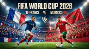 ฝรั่งเศส พบ โมร็อกโก รอบ 8 ทีมฟุตบอลโลก 2026 ที่บอสตัน สเตเดียม ฟ็อกซ์โบโร