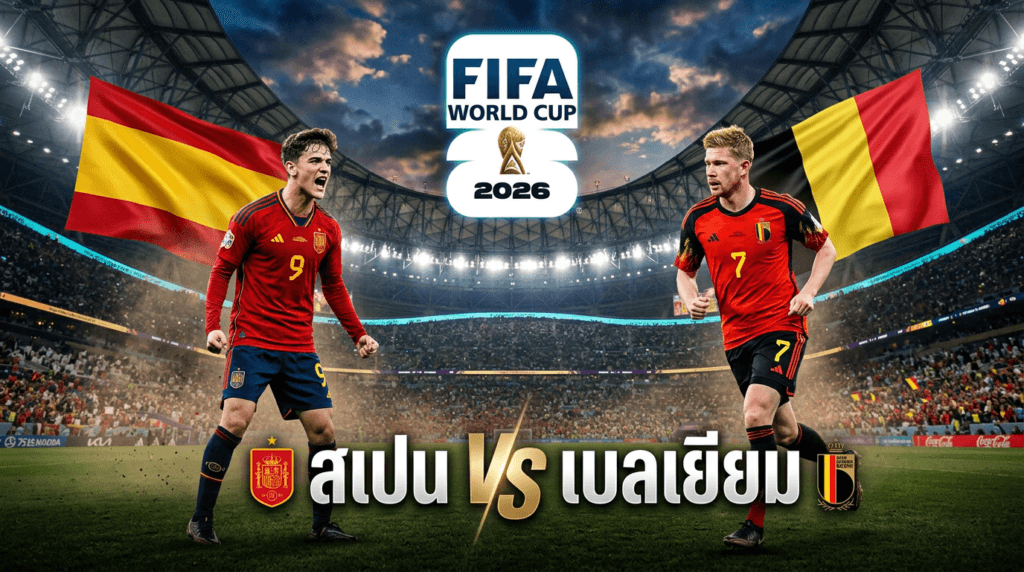 สเปน พบ เบลเยียม รอบ 8 ทีมฟุตบอลโลก 2026 ที่โซฟาย สเตเดียม อิงเกิลวูด