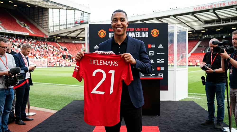 แมนยูเปิดตัวตีเลอมันส์ ยูริ ตีเลอมันส์สวมเสื้อแมนเชสเตอร์ยูไนเต็ด