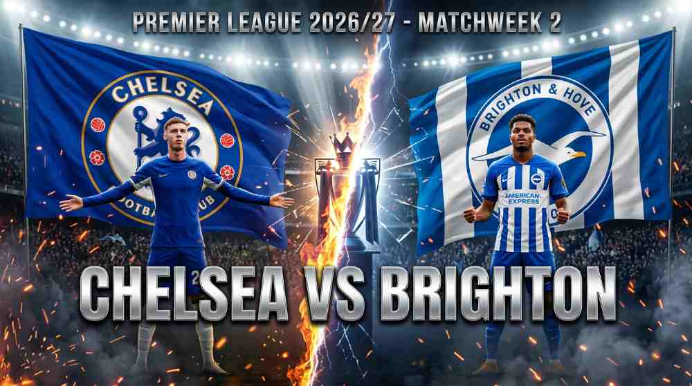 ภาพกราฟิกเกมเชลซี พบ ไบรท์ตัน ศึกพรีเมียร์ลีก อังกฤษ นัดที่ 2