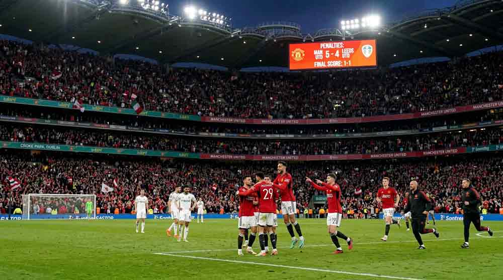 แมนยู ชนะจุดโทษ ลีดส์ โครก พาร์ค บรรยากาศแฟนบอลเต็มสนามในดับลิน