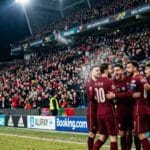 ผลบอล นอร์เวย์ 1-2 โปรตุเกส นักเตะโปรตุเกสฉลองประตูที่ออสโล