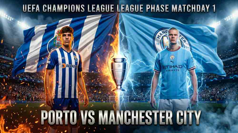 ภาพแบนเนอร์เกม ปอร์โต้ พบ แมนเชสเตอร์ ซิตี้ ศึกยูฟ่า แชมเปียนส์ลีก 2026-27 ที่ เอสตาดิโอ ดู ดราเกา