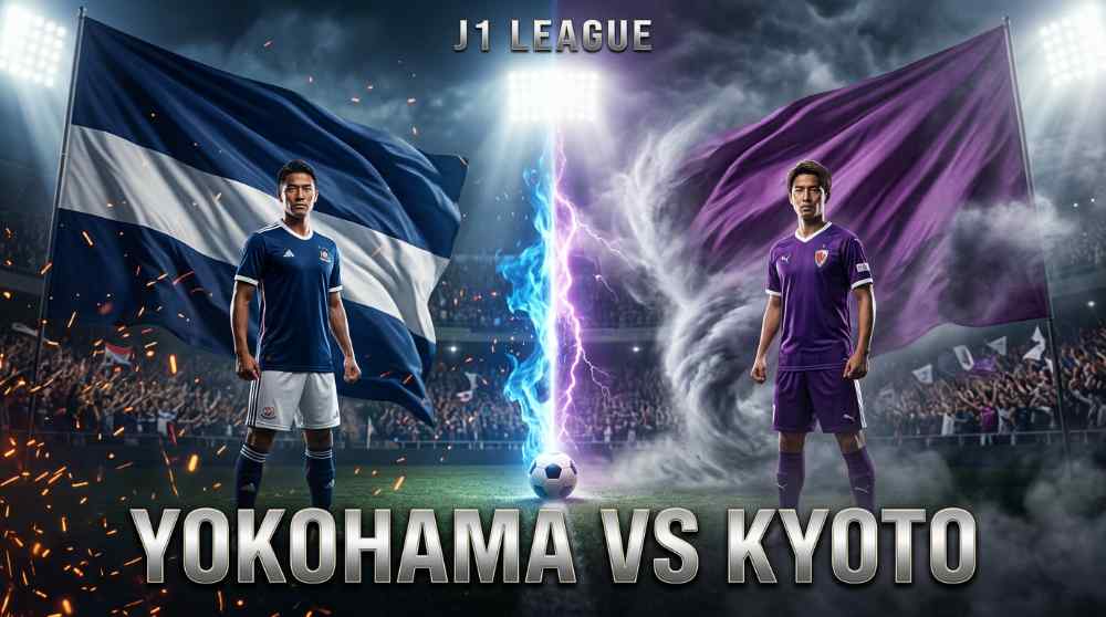 ภาพโปสเตอร์เกมเจลีก 1 ระหว่าง โยโกฮาม่า เอฟ มารินอส กับ เกียวโต ซังกะ