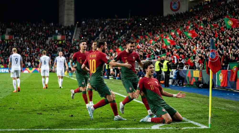 ผลบอล โปรตุเกส 2-1 นอร์เวย์ นักเตะโปรตุเกสฉลองประตูชัยในเนชั่นส์ ลีก