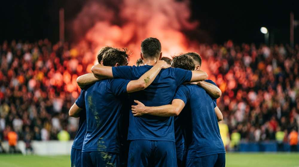 ผลบอล เปแอสเช 4-2 บาร์เซโลนา นักเตะปารีสฉลองประตูในศึกแชมเปียนส์ลีก
